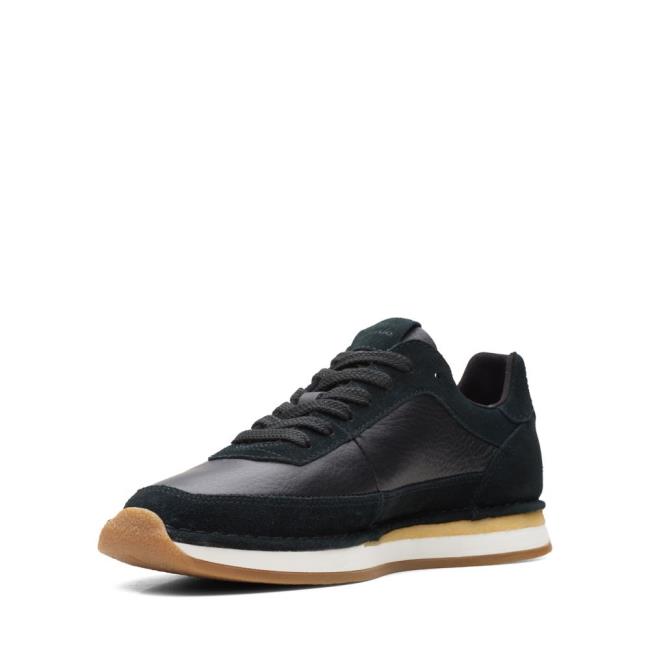 Férfi Clarks Craft Run Csipke Tornacipő Fekete | CLK768WTK