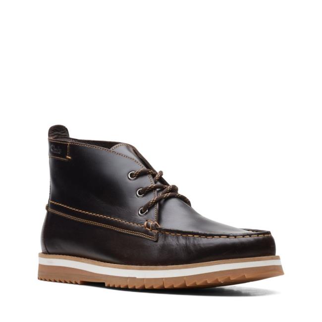 Férfi Clarks Durston Mid Originals Bakancs Sötétbarna | CLK706LET