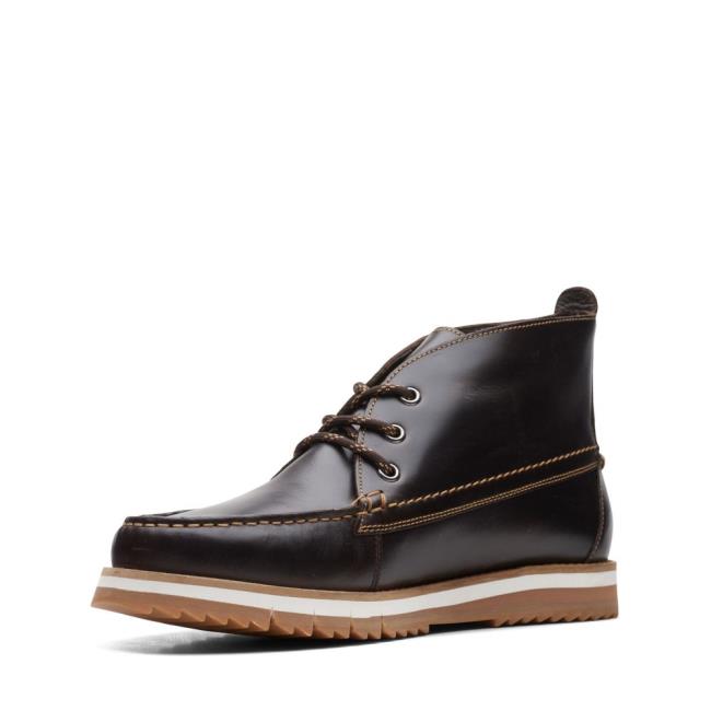 Férfi Clarks Durston Mid Originals Bakancs Sötétbarna | CLK706LET