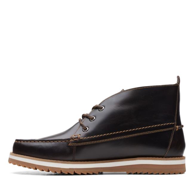 Férfi Clarks Durston Mid Originals Bakancs Sötétbarna | CLK706LET