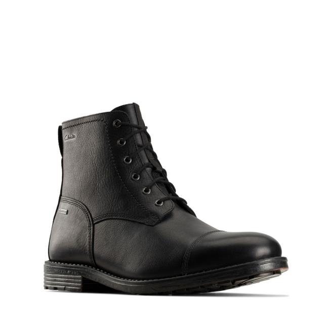 Férfi Clarks Foxwell Hi GORE-TEX Originals Bakancs Fekete | CLK967BHK