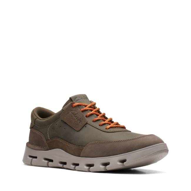 Férfi Clarks Nature X One Tornacipő Sötétolivazöld | CLK416WJX