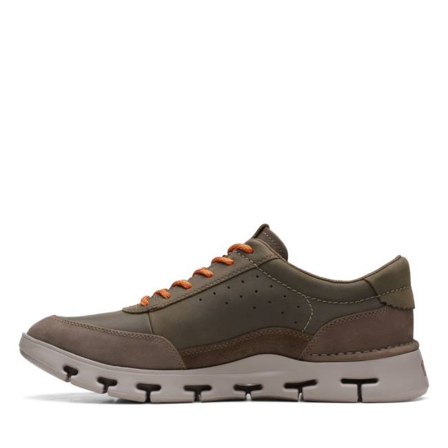 Férfi Clarks Nature X One Tornacipő Sötétolivazöld | CLK416WJX