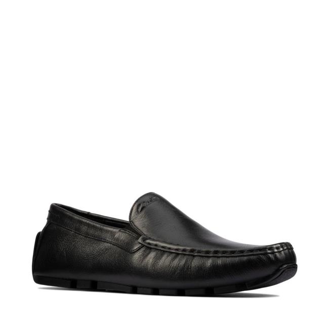 Férfi Clarks Oswick Edge Fekete Cipő Fekete | CLK340RUM