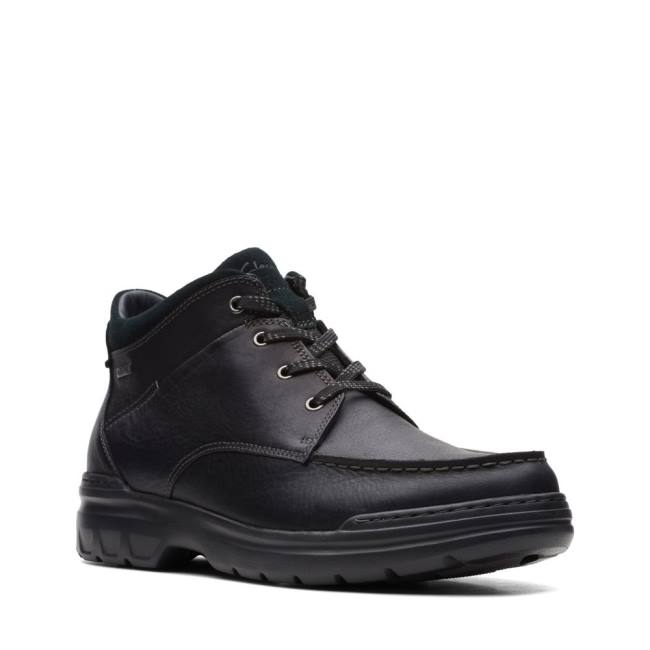 Férfi Clarks Rockie 2 HI GORE-TEX Bokacsizma Fekete | CLK390TIH