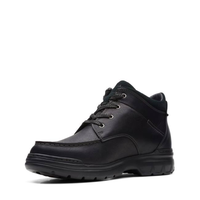 Férfi Clarks Rockie 2 HI GORE-TEX Bokacsizma Fekete | CLK390TIH