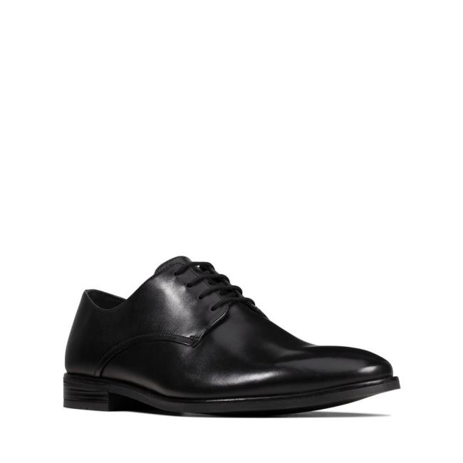 Férfi Clarks Stanford Walk Fekete Cipő Fekete | CLK396GDM