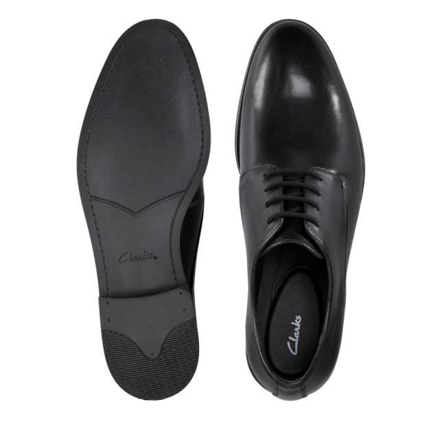 Férfi Clarks Stanford Walk Fekete Cipő Fekete | CLK396GDM