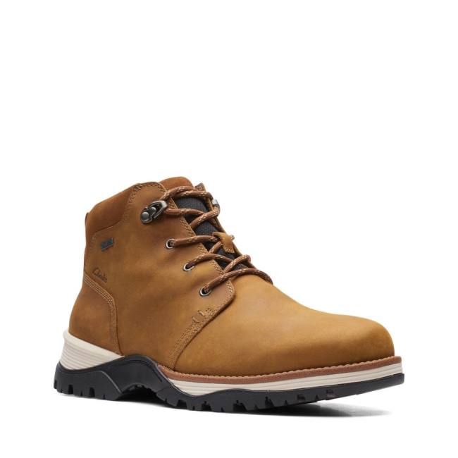 Férfi Clarks Topton Mid GORE-TEX Bokacsizma Barna | CLK390VPX