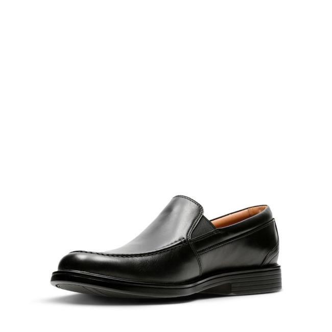 Férfi Clarks Un Aldric Slip Fekete Cipő Fekete | CLK284BSC