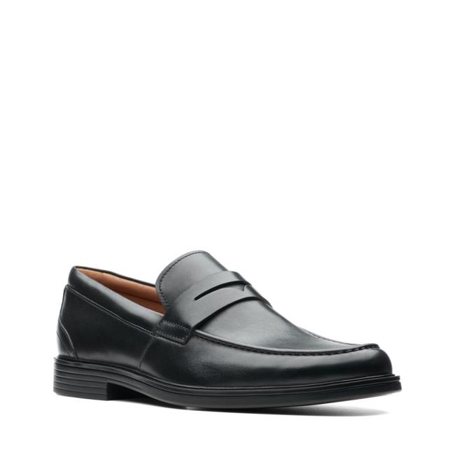 Férfi Clarks Un Aldric Step Mokaszin Fekete | CLK409CST