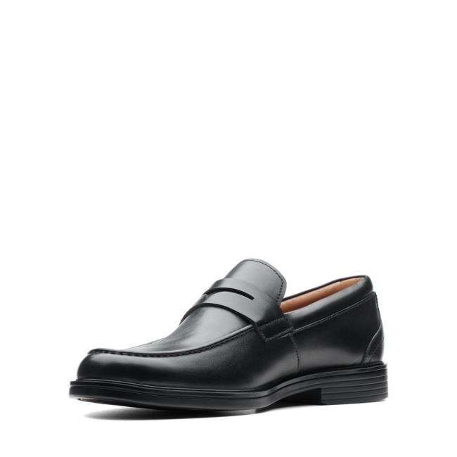 Férfi Clarks Un Aldric Step Mokaszin Fekete | CLK409CST