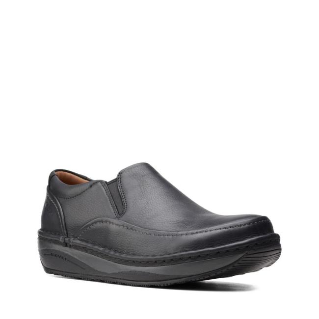 Férfi Clarks Un Soul Step Fekete Cipő Fekete | CLK382RXS