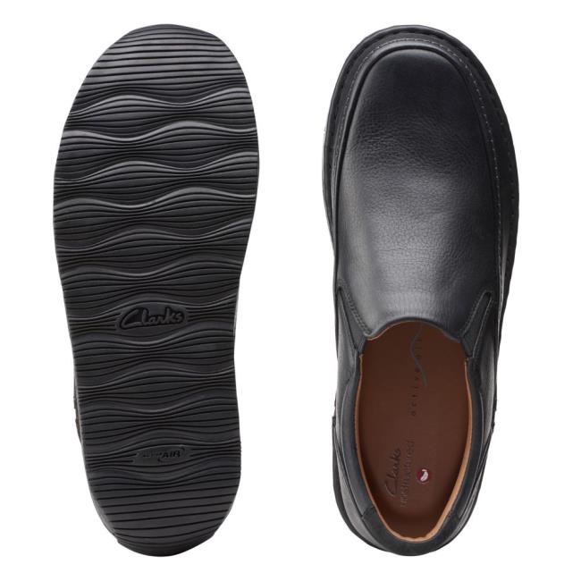 Férfi Clarks Un Soul Step Fekete Cipő Fekete | CLK382RXS