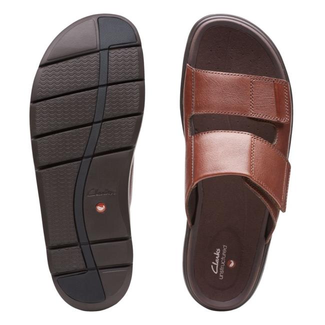 Férfi Clarks Unwilmore Part Szandál Barna | CLK385JXW