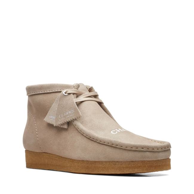 Férfi Clarks Wallabee Alkalmi Csizma Bézs | CLK327QIX