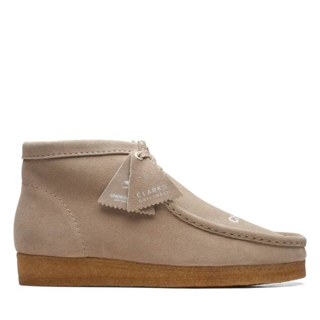 Férfi Clarks Wallabee Alkalmi Csizma Bézs | CLK327QIX