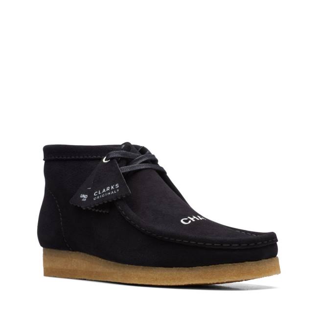 Férfi Clarks Wallabee Alkalmi Csizma Fekete | CLK914WLI