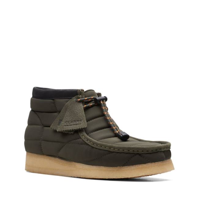 Férfi Clarks Wallabee Alkalmi Csizma Khaki | CLK016ODV