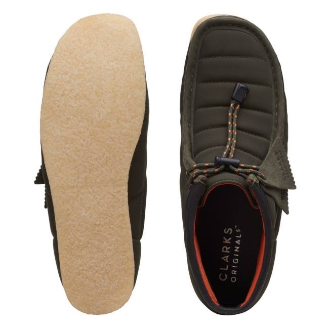 Férfi Clarks Wallabee Alkalmi Csizma Khaki | CLK016ODV