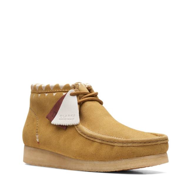 Férfi Clarks Wallabee Alkalmi Csizma Khaki | CLK904SXZ