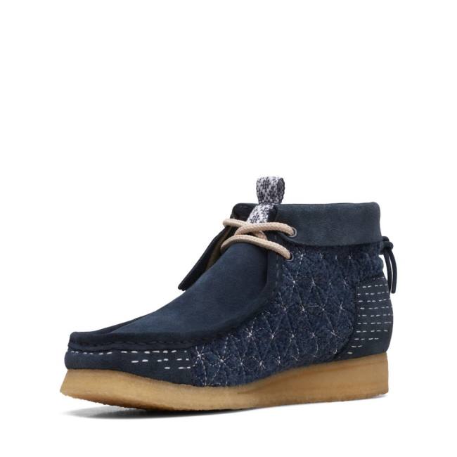 Férfi Clarks Wallabee Alkalmi Csizma Sötétkék | CLK016YSR