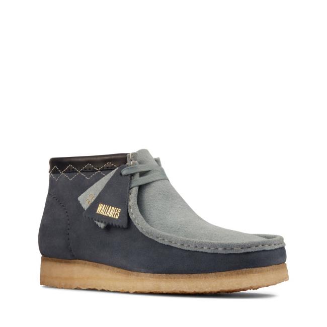 Férfi Clarks Wallabee Boot Alkalmi Csizma Kék | CLK409PKS