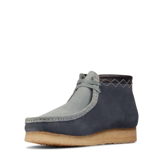 Férfi Clarks Wallabee Boot Alkalmi Csizma Kék | CLK409PKS