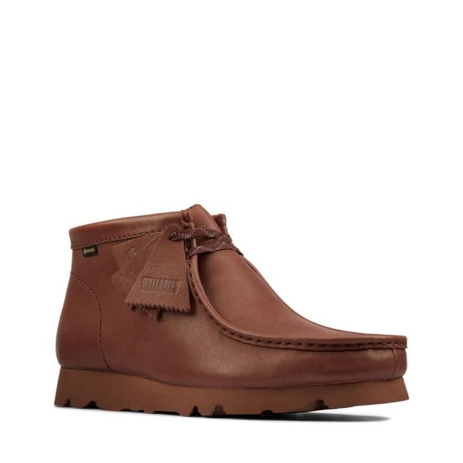 Férfi Clarks Wallabee Boot GORE-TEX Originals Bakancs Sötétbarna | CLK647HXR