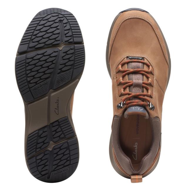 Férfi Clarks Wave2.0 Tie Tornacipő Sötétbarna | CLK937FSN