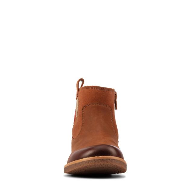 Lány Clarks Comet Stílusok Kid Originals Bakancs Barna | CLK849KBY