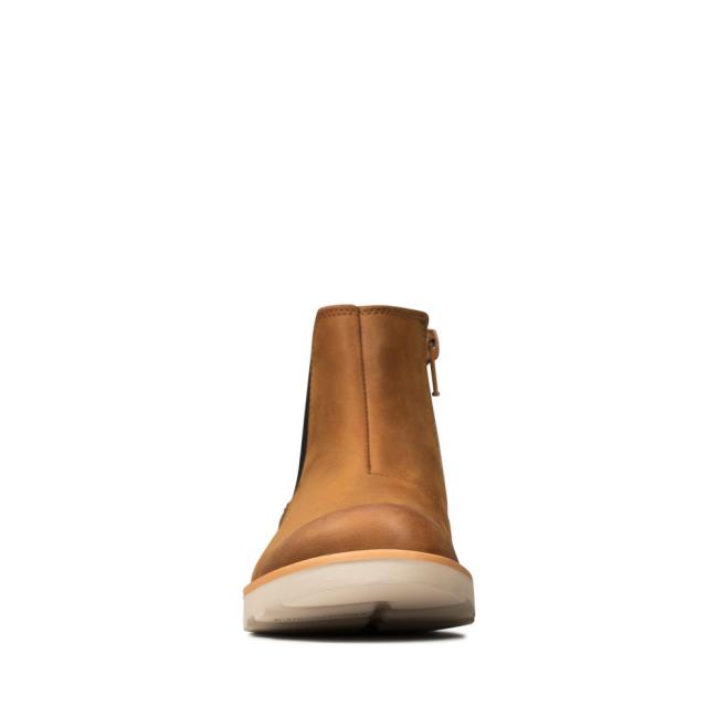 Lány Clarks Crown Halo Kid Originals Bakancs Barna | CLK896EUR