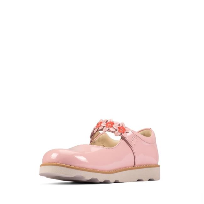 Lány Clarks Crown Petal Kid Kényelmi Cipő Világos Rózsaszín | CLK953RPH