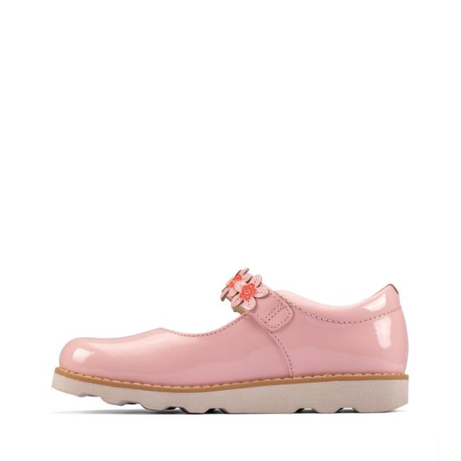 Lány Clarks Crown Petal Kid Kényelmi Cipő Világos Rózsaszín | CLK953RPH