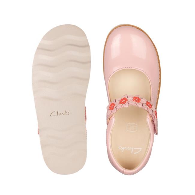 Lány Clarks Crown Petal Kid Kényelmi Cipő Világos Rózsaszín | CLK953RPH