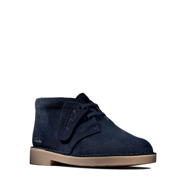 Lány Clarks Desert Boot 2 Kid Originals Bakancs Sötétkék | CLK537ACZ