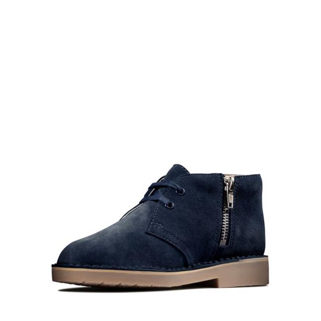 Lány Clarks Desert Boot 2 Kid Originals Bakancs Sötétkék | CLK537ACZ