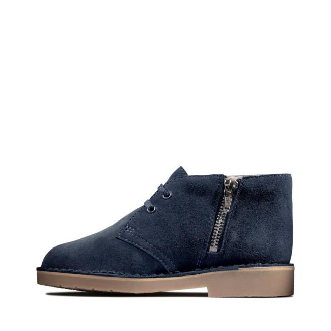 Lány Clarks Desert Boot 2 Kid Originals Bakancs Sötétkék | CLK537ACZ