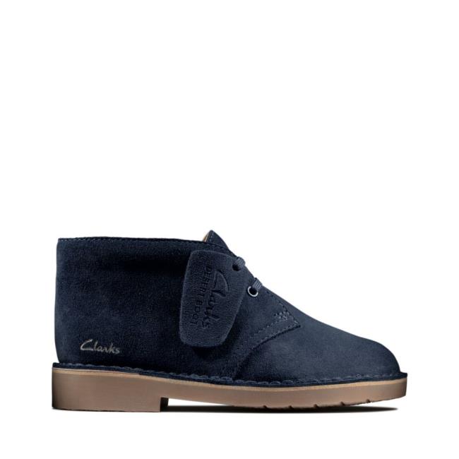 Lány Clarks Desert Boot 2 Kid Originals Bakancs Sötétkék | CLK537ACZ