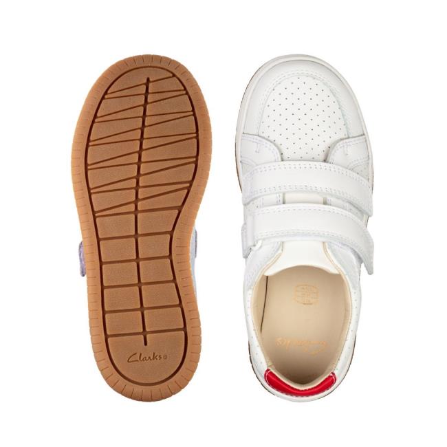 Lány Clarks Fawn Solo Kid Tornacipő Fehér | CLK307OTW