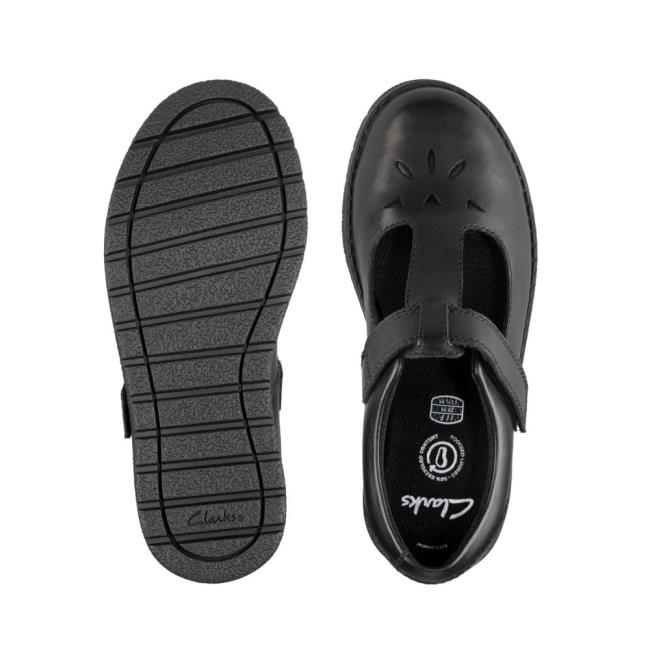 Lány Clarks Mendip Joy Kid Kényelmi Cipő Fekete | CLK384SIO