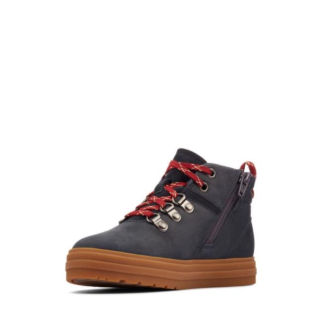 Lány Clarks Nova Hike Kid Originals Bakancs Sötétkék | CLK078XAJ