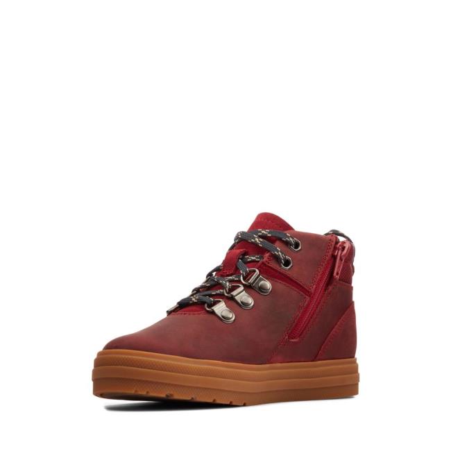 Lány Clarks Nova Hike Kid Originals Bakancs Bordó | CLK407WZX