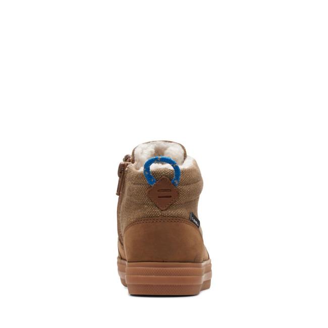 Lány Clarks Nova Rain Kid Originals Bakancs Barna | CLK814LPQ