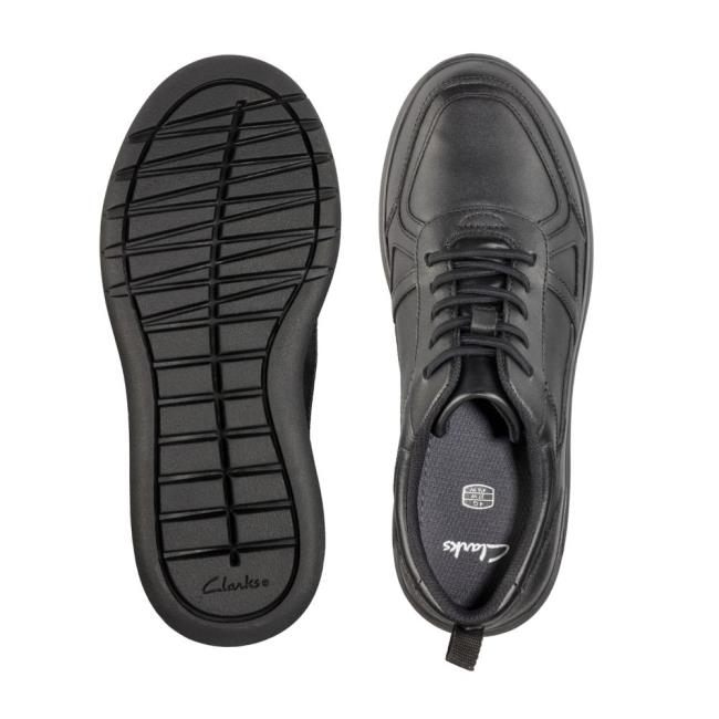 Lány Clarks Scape Pálya Youth Kényelmi Cipő Fekete | CLK294UES