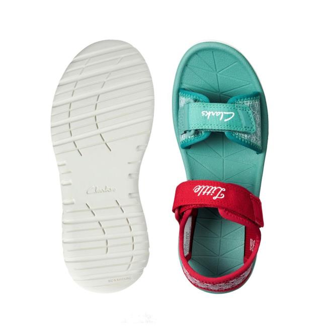 Lány Clarks Surfing Sea Kid Szandál Piros | CLK086HKO