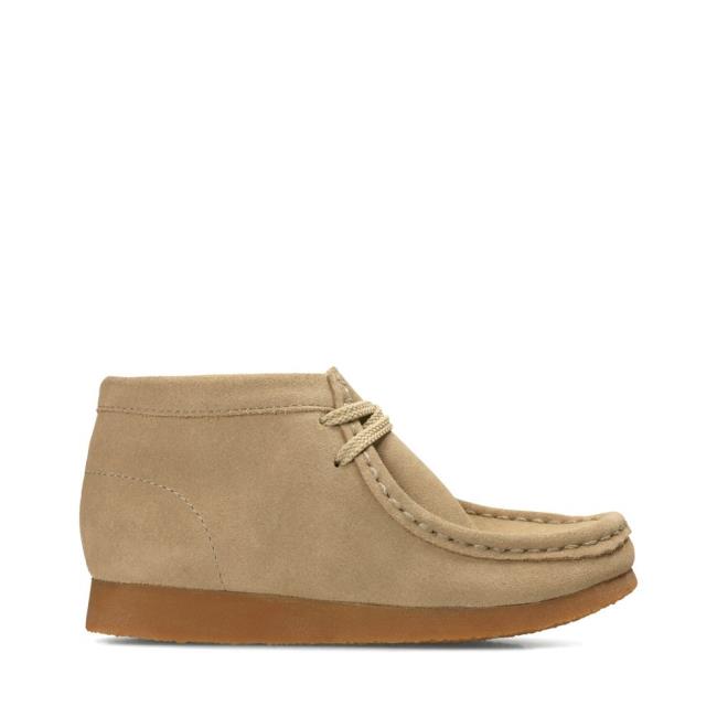 Lány Clarks Wallabee Originals Bakancs Barna | CLK195SKE