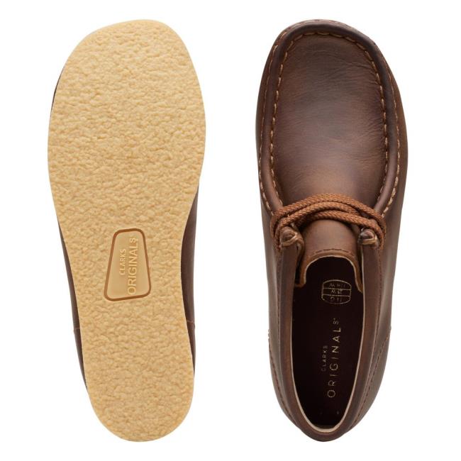 Lány Clarks Wallabee Originals Bakancs Barna | CLK357IHM