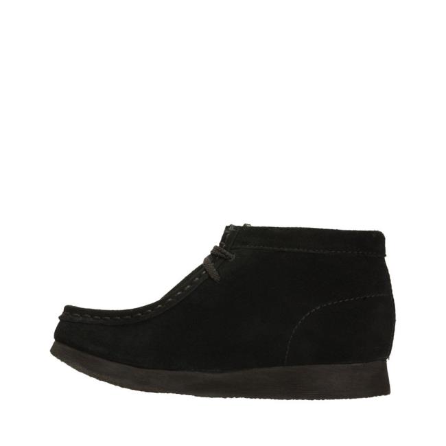 Lány Clarks Wallabee Originals Bakancs Fekete | CLK431VRQ