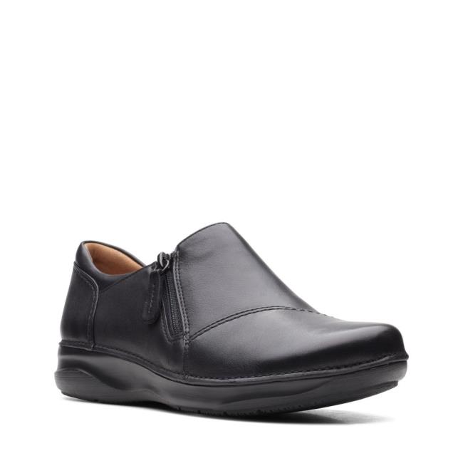 Női Clarks Appley Zip Fekete Cipő Fekete | CLK489SBV